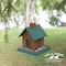 North States Industries North States Log Cabin Wild Bird 1 lb Plastic Hopper Bird Feeder 4 ports 9083W - alternate 2